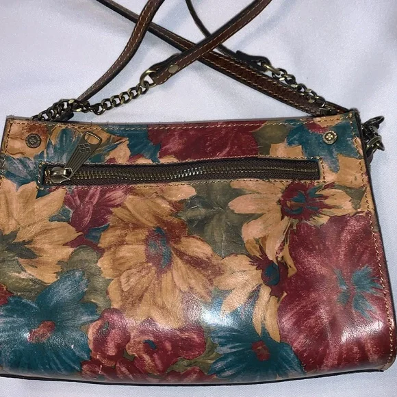 Patricia Nash Crossbody and Shoulder Fresco Bouquet Collection Leather Bag